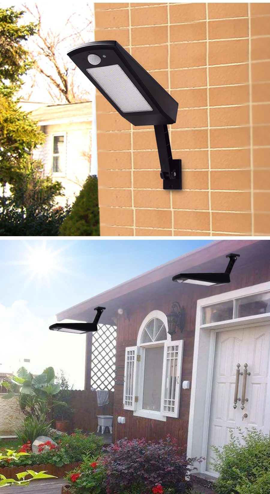 48 Leds Solar Street Wall Garden Light Ip65 Waterproof Lamp Spotlight Floodlight Rotable Bracket Remote Outdoor Solar Lamps