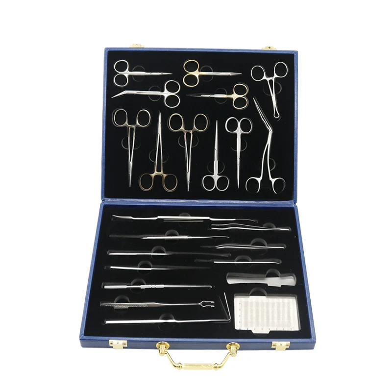 

Rhinoplasty Kit Nasal Scissors Stainless Steel Surgical Instruments And Tools 23pcs septum scissors Carved nose needle holder