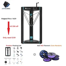 Anycubic 3d печать er Predator большой размер печати TFT сенсорный экран 3d печать FDM 3d drucker 3D Drucker Impresora наборы