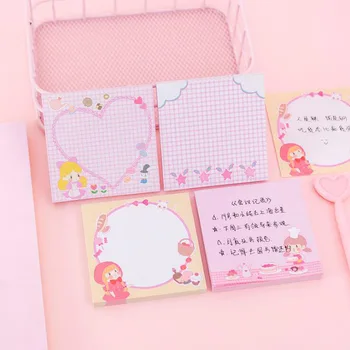 

Sticky Notes Cute Creative Tea Room Girl Sticky N Times Memo Pad Creative Message Planner Stickers School Supplies Stationery