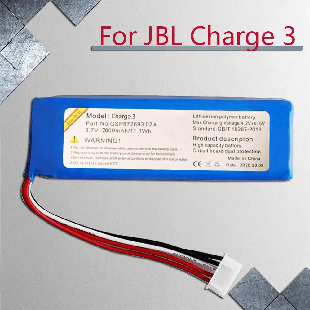 3 7 V 7000 мАч/9000 мА/ч Перезаряжаемые Батарея для JBL Charge GSP1029102A акумуляторная батарея