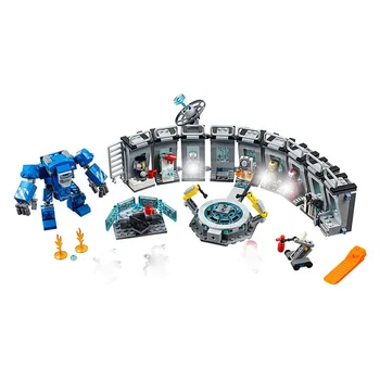 

Avengers Endgame Iron Man Hall Of Armores Building Blocks Kit Bricks Classic Marveles Movie Model Kids Toys For Children Gift