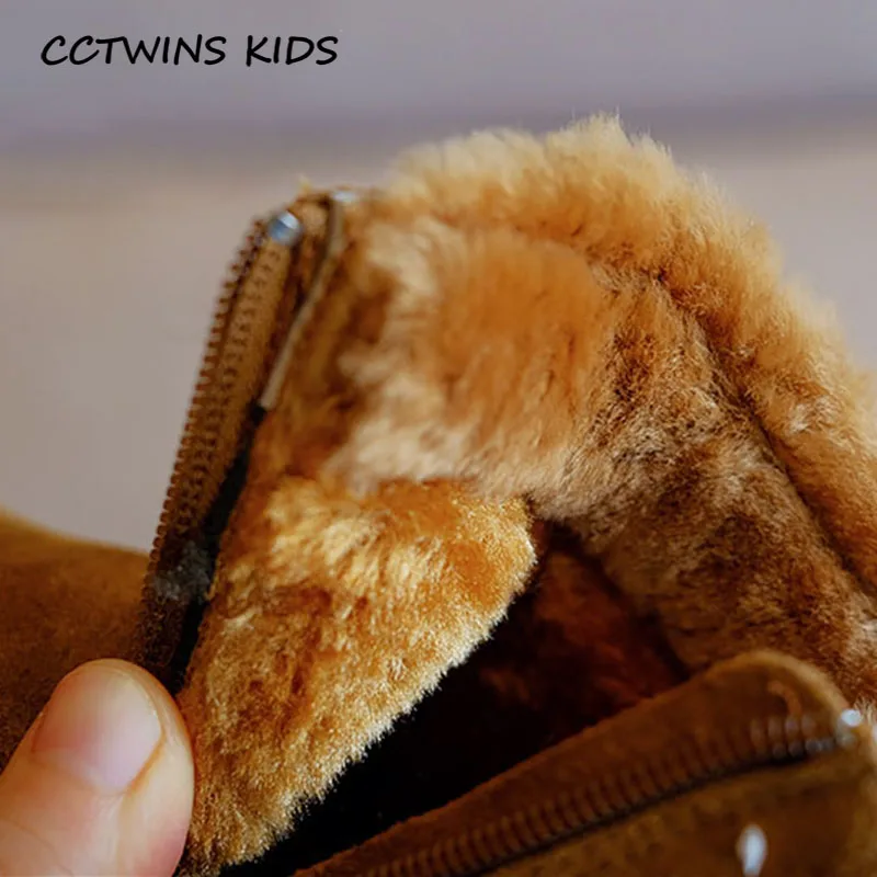 CCTWINS/детская обувь; коллекция года; зимние детские ботинки из натуральной кожи; брендовые короткие ботинки для маленьких девочек; модная теплая обувь для мальчиков; SNB137