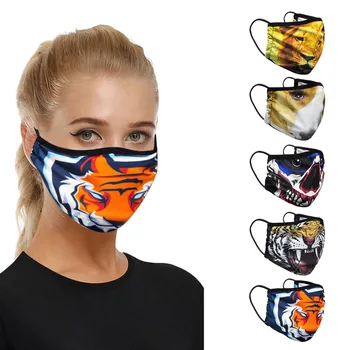 

1pcs Adults Cartoon Printing mascaras Mouth Cover Washable Adjustable Print Reusable Face Cover masques Bag Parts & Accessories