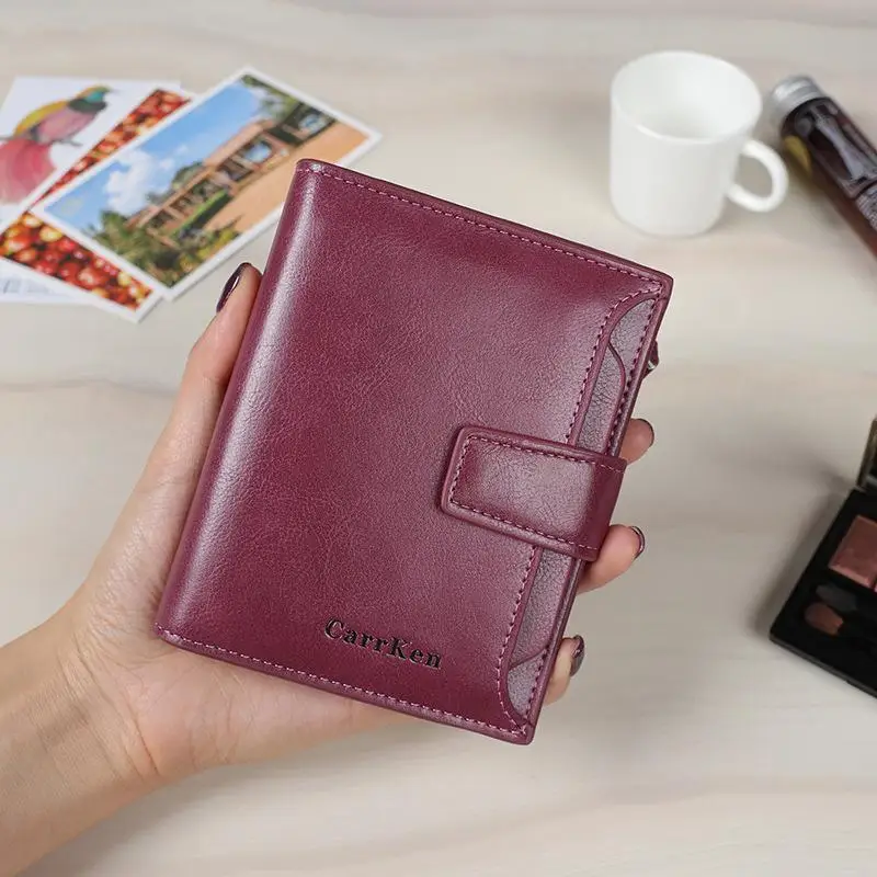 Мужской кошелек porte feuille, мужские кошельки, мужские кошельки - Цвет: Purple red