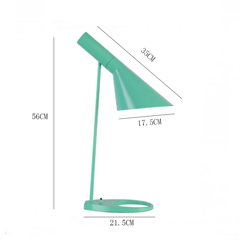 Modern AJ Desk Lamp Led Iron Art Table Lights Lighting Nodic Living Room Lamp Study Bedroom Decor Table Lamp Lights Fixtures - Цвет абажура: Зеленый