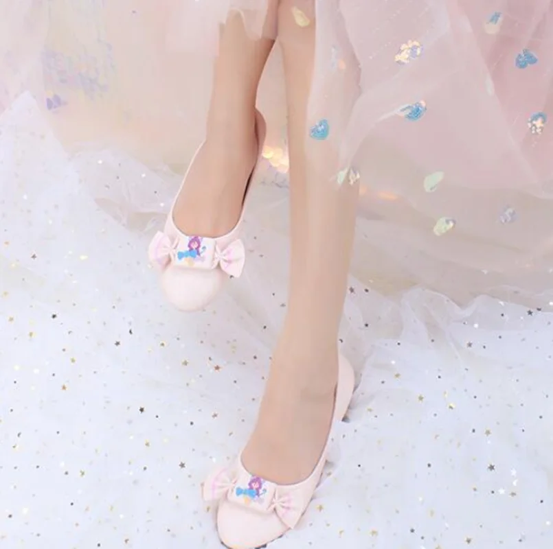 

vintage round head flat bottom women shoes comfortable student sweet lolita shoes Candy girl kawaii shoes loli cosplay