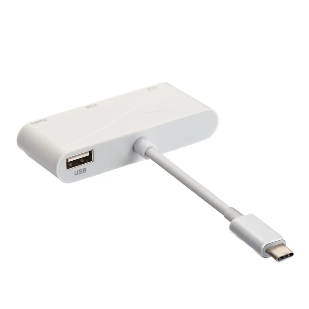 USB C type C к HDMI VGA 3,5 мм аудио адаптер 3 в 1 USB 3,1 USB-C конвертер кабель для ноутбука Macbook