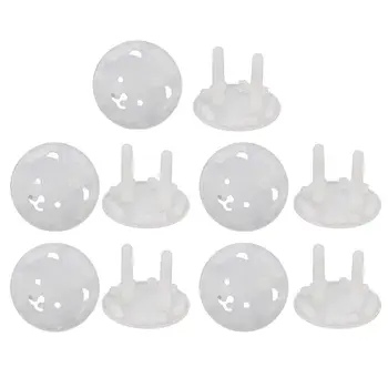 

10pcs EU Stand Power Socket Cover 2 hole Electrical Outlet Baby Child Safety Electric Shock Proof Plugs Protector bebe
