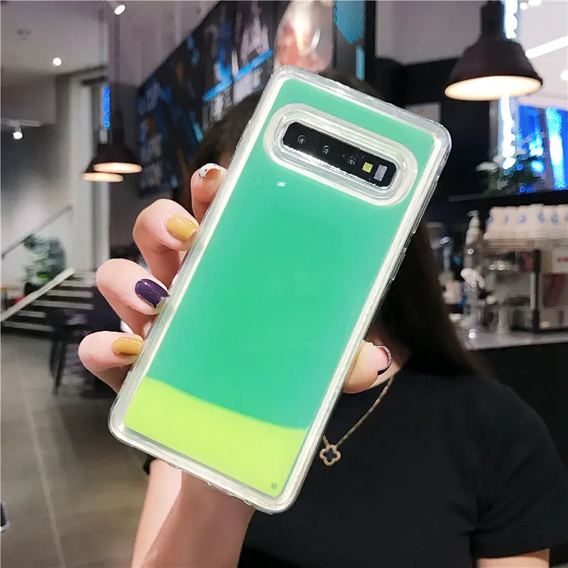 Для Xiaomi Mi A3 cc9e A2 lite неоновый песок фосфоресцирующий чехол для redmi note 8 7 5 pro карамельный цвет Силиконовая световая крышка