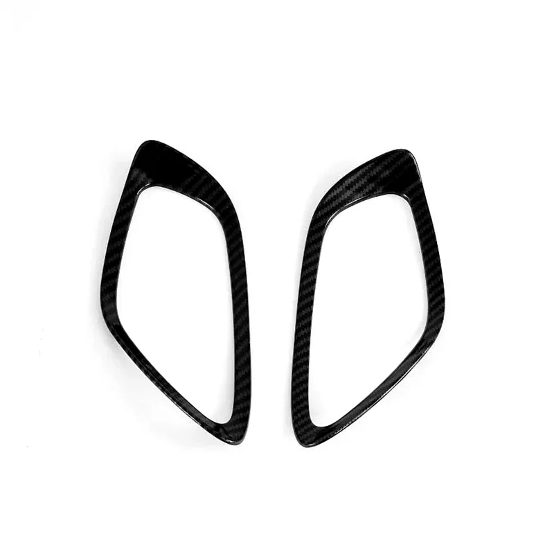 ABS Chrome Carbon Fiber Car Rear Tail Fog Light Lamp Protective Covers Trim For 2020 Kia Seltos Car Styling Accssories 2pcs/set ABS Chrome Carbon Fiber Car Rear Tail Fog Light Lamp Protective Covers Trim For 2020 Kia Seltos Car Styling Accssories 2pcs/set