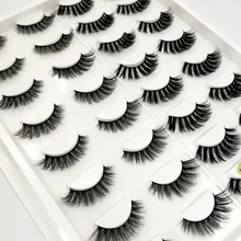 Новые 16 пар Мультипак 3D мягкая норка накладные ресницы ручной работы пушистые длинные ресницы натуральные инструменты для макияжа глаз ресницы
