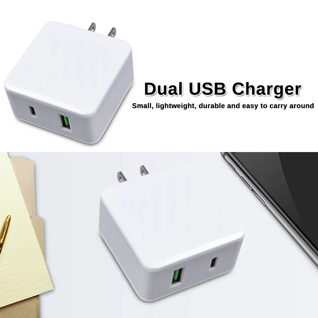 QC 3,0 USB двойной адаптер зарядного устройства США Путешествия Quick Charge 3,0 Белый для iPhone samsung Xiaomi Tablet iPad настенное зарядное usb-устройство