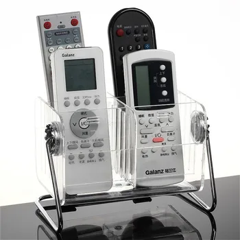 

Acrylic Remote Controller Storage Box Organizer Rotary Transparent Phone Holder Desk Cosmetic Container Makeup Case Storage Rack