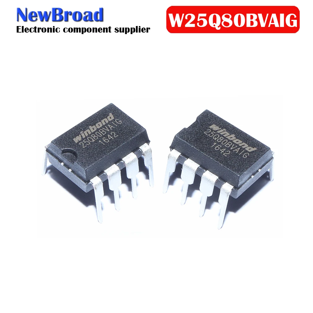 5pcs W25Q80BVAIG DIP8 GD25Q80PCP GD25Q80 W25Q80 25Q80 DIP 8 25Q80BVAIG ...
