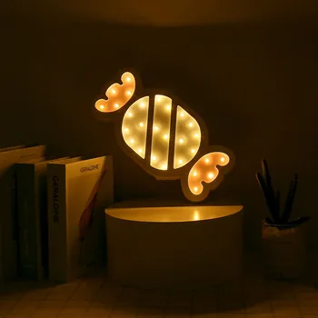 

Creative Cartoon Candy Shape LED Night Light Battery Powered Lights Decor Home non-toxic cute Candy Shape LED Night Light