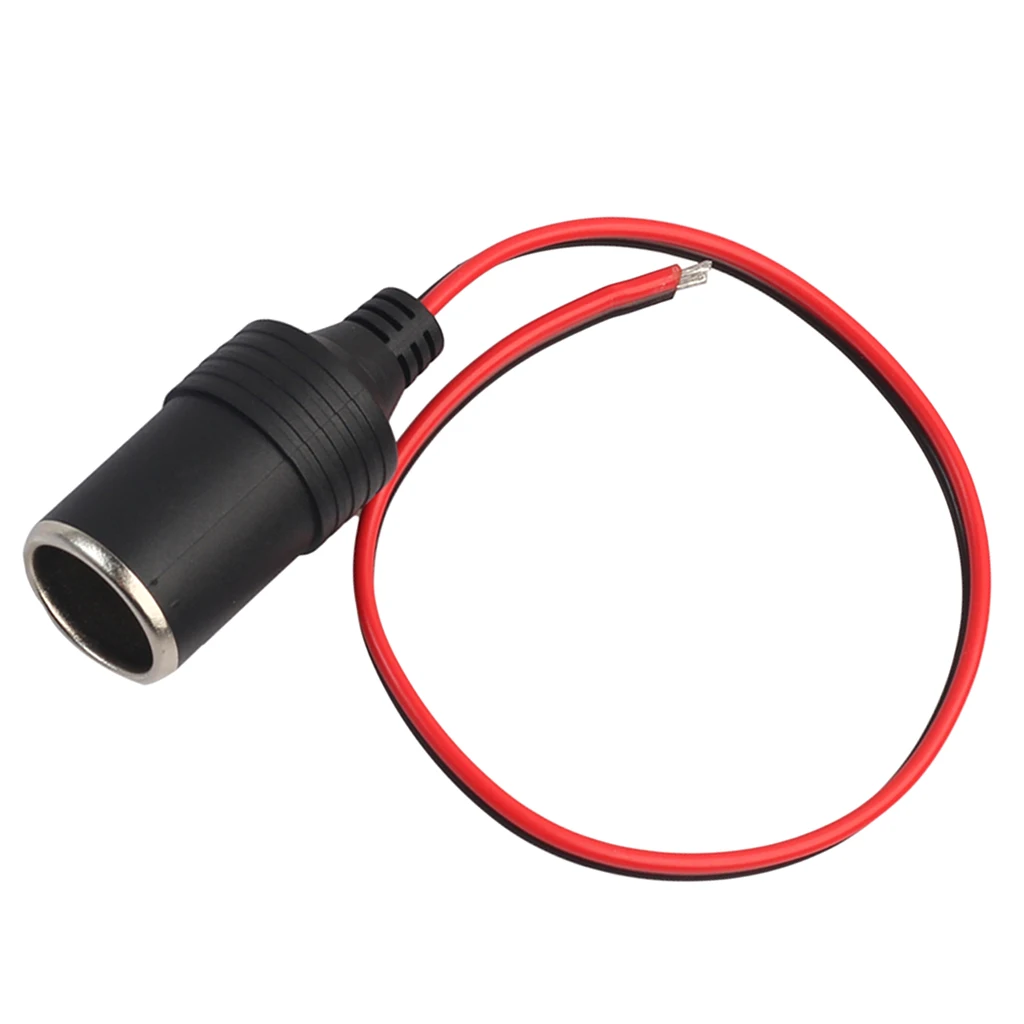 6pcs Auto Car Cigarette Lighter Plug Female Socket Fused 12V Extension Cable Adapter 