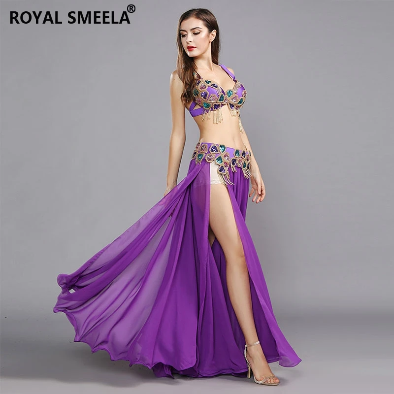 ROYAL SMEELA Falda Larga Danza del Vientre Falda+Danza+Oriental Faldas  Danza Vientre Mujer Disfraz Danza del Vientre Mujer Falda Baile Vientre  Traje de Danza del Vientre Falda Bailarina del Vientre : : Moda