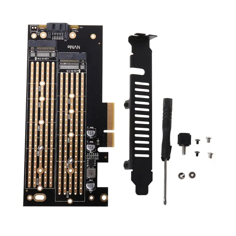 M.2 NVMe SSD NGFF на PCIE X4 адаптер M ключ интерфейс 2230-2280 Плата расширения