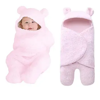 

Baby Swaddle Sleeping Blanket Newborn Infant Winter Cute Cartoon Horse Print Baby Warm Swaddle Blanket