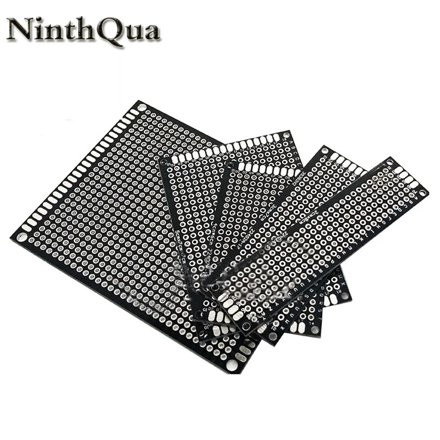 

2/5pcs 2x8/3x7/4x6/5x7/7x9cm Black Double Side Prototype PCB Universal Printed Circuit Board Protoboard For Arduino