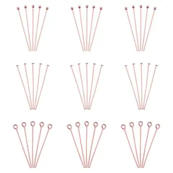 

Pandahall Brass Flat Head Pins with Ball Head Pins Rose Gold Flat Head Pins For Jewelry Making Findings DIY Accessories 300pcs