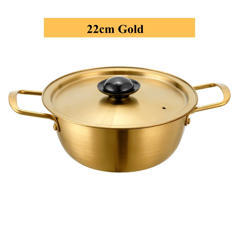 Pot Steel Pans Cooking Korean Large Pots Small Stainless Double Handle  Household Hot Kitchen Accessory Big Frying - AliExpress