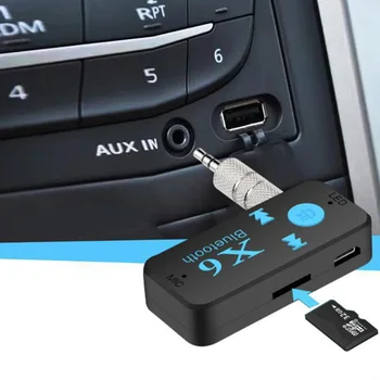 

Headphone Adapter 3.5MM Jack AUX Car Stereo Audio MP3 Music Bluetooth Receiver Wireless Handsfree Speaker Hands Free Calling