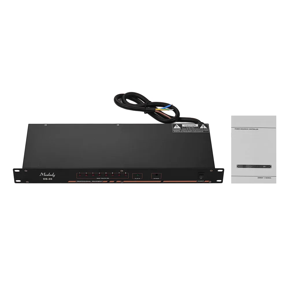 Muslady DB-00 8-outlet Rack Mount регулятор последовательности питания кондиционер стабилизатор напряжения Регулятор питания с светодиодный светильник