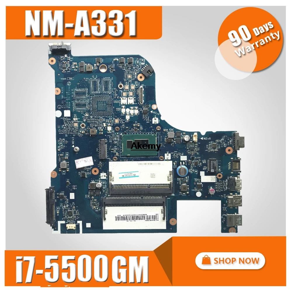 

NM-A331 G70-80 motherboard Para Lenovo G70-80 B70-80 Z70-80 motherboard AILG NM-A331 I7-5500 CPU 100% trabalho de Teste original
