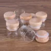 5pcs 10ml 30*30mm Mini Glass Bottles Glass Jars with Solid Wood Caps Spice Jars Glass Vials Glass vessels Potion Bottles 1