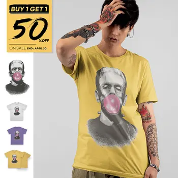 

ExtFination | Blow Bubbles Print Tshirt Pure Cotton Funny White T-shirts Man Women Top Tee Skate Boy Tops Casual T Shirt
