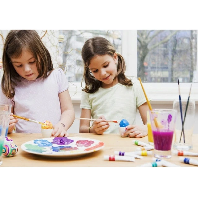 4pcs Paint Brushes and 4pcs No Spill Paint Cups with Lids for Kids  Beginners - AliExpress