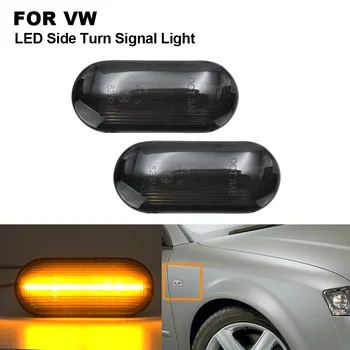 

2x Smoked Sequential LED Side Marker Lamps For VW Bora Golf Mk4 Passat B5 Polo Jetta Sharan Seat Alhambra Cordoba Ford Focus MK