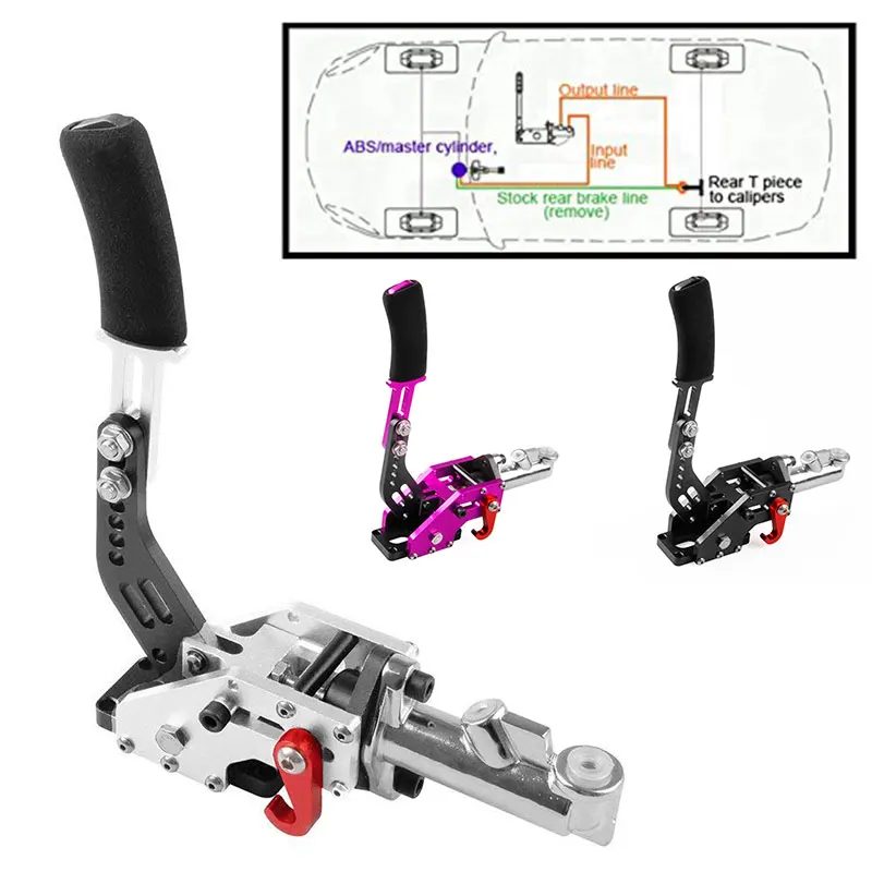 Racing Hydraulic Handbrake Modified Handbrake Vertical Installation Competitive Car Hand Brake for Universal