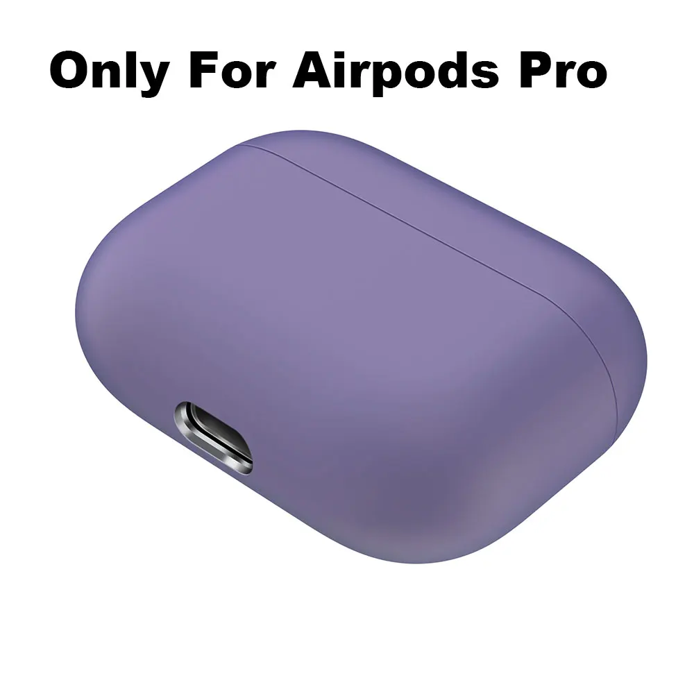 Силиконовый чехол для Apple Airpods Pro Air Pods Airpod Pro, противоударный чехол, милые наушники, роскошные аксессуары - Цвет: light purple