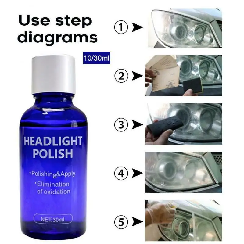 10/30ml Car Headlight Polishing Agent Scratch Remover Repair Liquid Maintenance Clean Retreading Accessories TSLM1 |