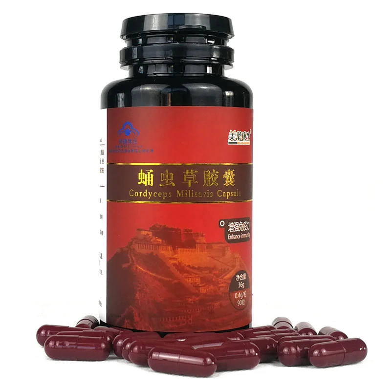  Wild Aweto Cordyceps Sinensis Mycelium Cordyceps Militaris Extract Capsules Anti Fatigue Cleaner Lu