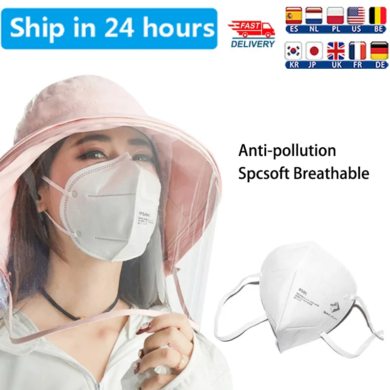 

30 Pcs Anti Pollution KN95 Mouth Mask Dust Respirator Disposable Face Mouth Masks Earloops N95 Protection Masks Shipping In 24H