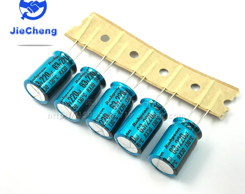 20PCS NEW RUBYCON RX30 63V220UF 12.5X20MM Electrolytic Capacitor rx30 220uF/63V 130 degrees 220UF 63V | Электроника
