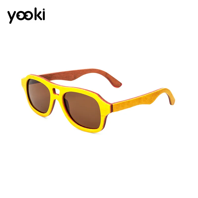 No 5 BRAND DESIGN Men Sun Glasses Bamboo Sunglasses Wooden Frame Vintage Sunglasses Polarized Lens Gafas Oculos de sol - Цвет линз: No 5