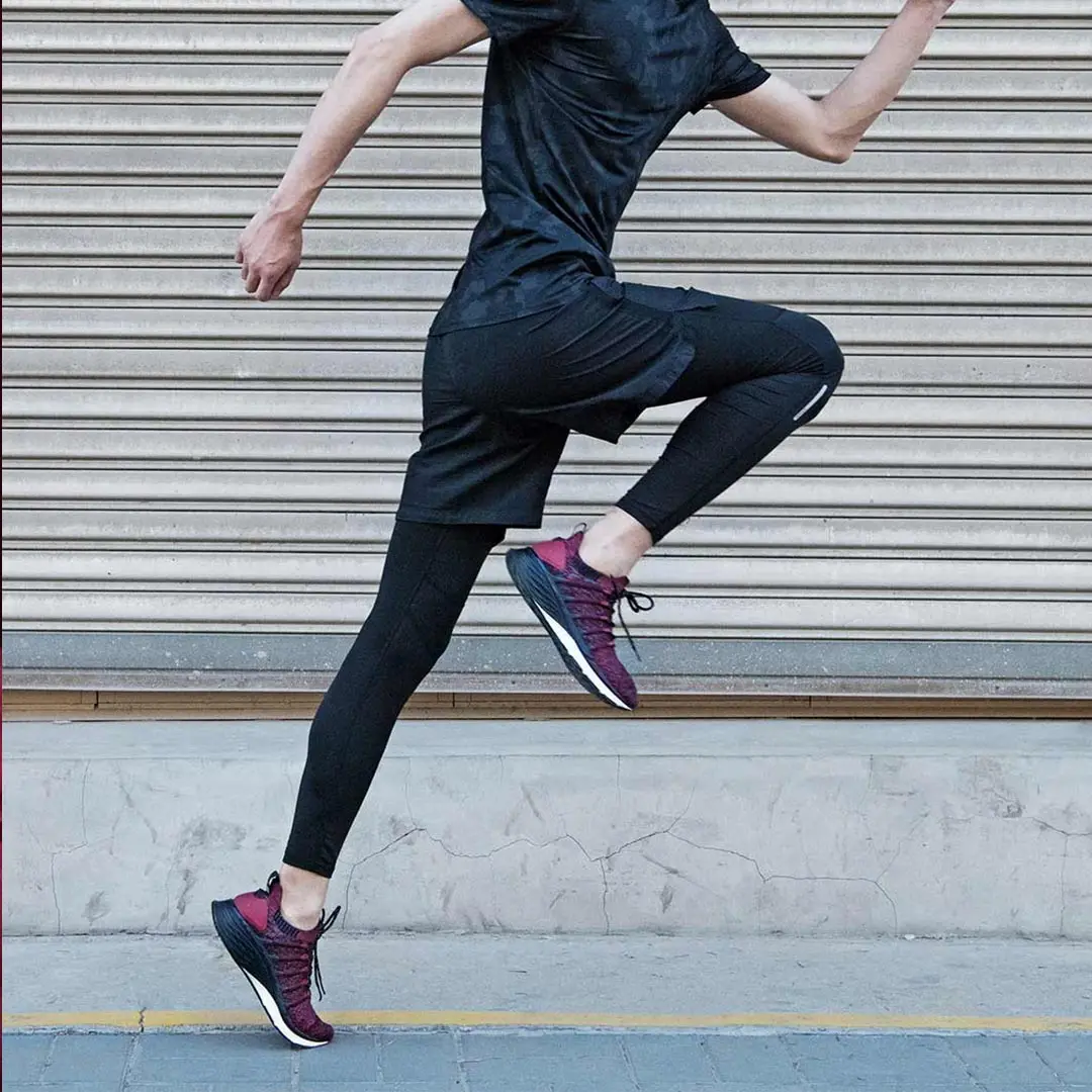  Xiaomi Mijia Sneaker 3 Running Shoes Fishbone Lock System Elastic Knit Vamp Shock-absorbing Men Spo