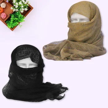

Wrap Mask Camo Sniper Veil Tactical Scarf OD Shemagh 68"X33" New Mesh