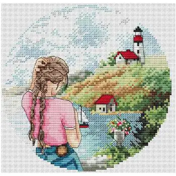 Girly travel patterns Counted Cross Stitch 11CT 14CT 18CT DIY Chinese Cross Stitch Kits Embroidery Needlework Sets 6