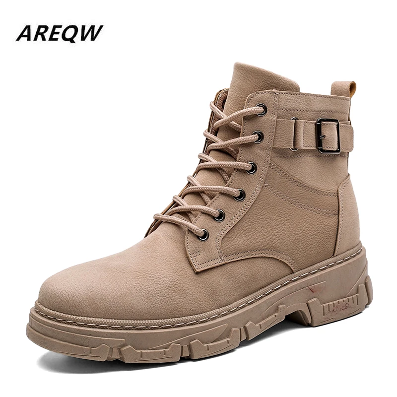 

2019 Autumn and Winter Martin Boots Men's Breathable Trend Wild High To Help British Wind Men's Boots Fashion Flat Men's Shoes