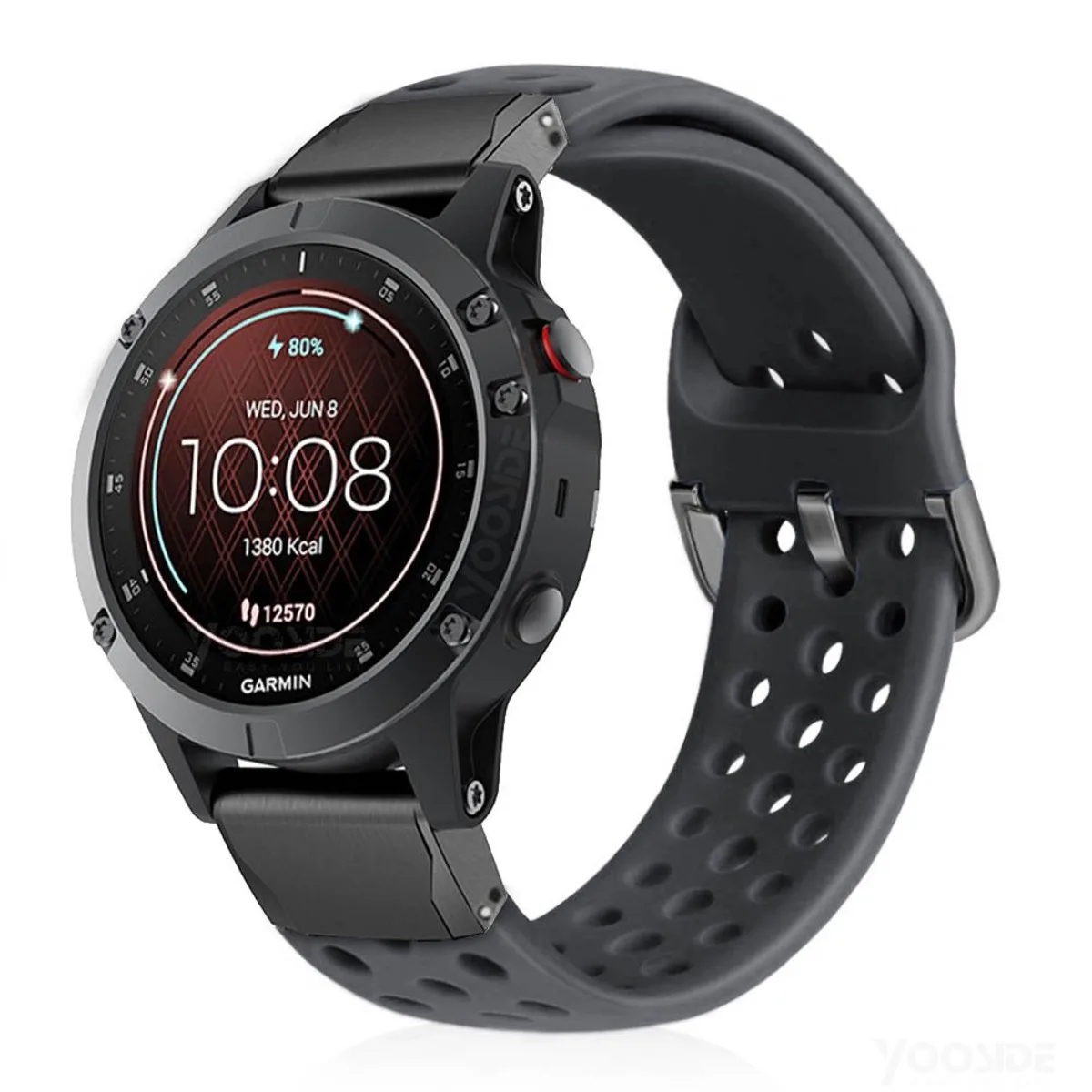 Fenix 6 Pro/Сапфировый Браслет 22 мм QuickFit силиконовые водонепроницаемые часы ремешок для Garmin Instinct, Forerunner 935/945, MARQ