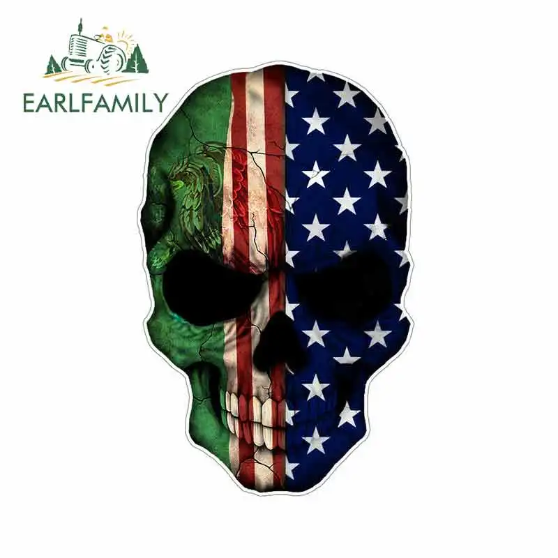 EARLFAMILY 13 см x 8 3 для черепа Мексика США забавная Автомобильная наклейка аниме