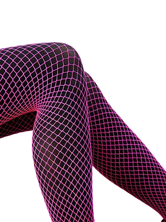 Women Fishnet Sexy Stockings Multicolor Plus Size Pantyhose Colored Mesh Red  Fishnets Tights Anti Hook Nylon Panty images - 6