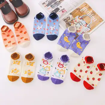 

Sweet Woman Sock Cartoon Fruit Socks for Women Colorful Style Ladies Ankle Standard Sox Female Cotton Trendy Spring Summer Meias
