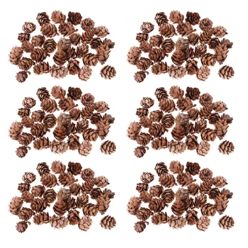 

180 Pcs Mini Natural Dried Pine Cones For Christmas Tree Hanging Decoration
